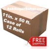11 x 50 vacuum sealer rolls case of 12 Rolls